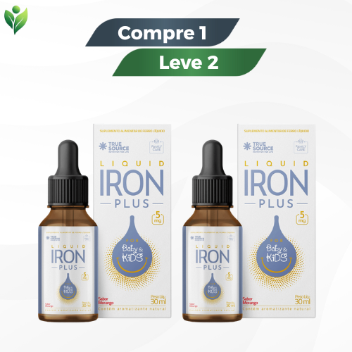 Iron Plus - Suplemento de Ferro Líquido para Energia e Imunidade / Promoção Compre 1 Leve 2 + Frete Grátis